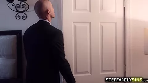 Stepdad licking and fucking petite stepdaughter in a hotel