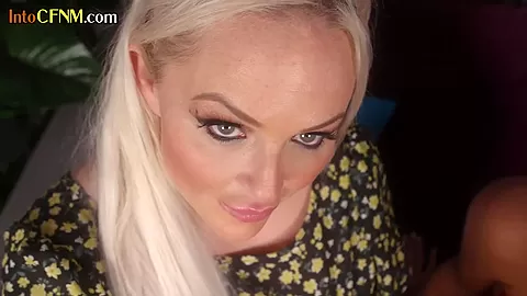 Classy CFNM Brit babes suck in group till cum on stockings