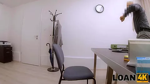 LOAN4K. Sexy waitress involved into sexual affair with handsome creditor
