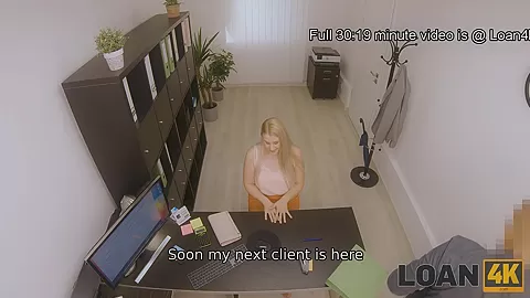 LOAN4K. Sexy waitress involved into sexual affair with handsome creditor