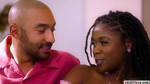 Busty brunette and ebony babe swap swinger husbands to fuck