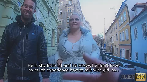 HUNT4K. MILF with big knockers fools around with unknown man for hubby