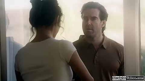 Latin teen facesits and fucks her new stepdad as a thank you