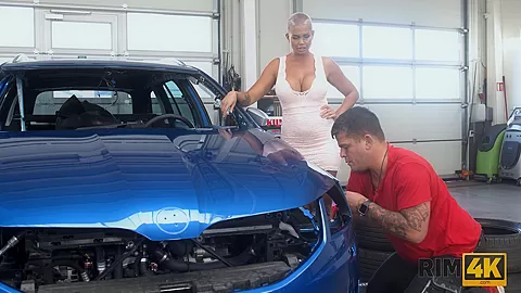 RIM4K. European cougar brings dinner and rimming to hardworking husband
