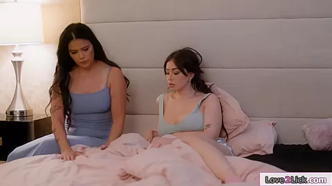 Petite busty stepdaughter facesits her mature asian stepmom