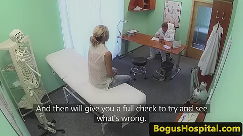 Busty euro fingered and fucked by her doctor