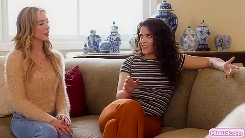 Stepdaughter and stepmom having foursome with babysitters