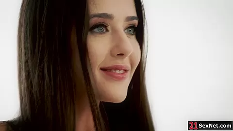 Brunette Sybil A seducing camera man and getting fucked hard