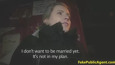 Pulled euro cutie dicksucking in public space