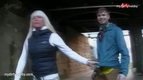 MyDirtyHobby - Hot Busty blonde picking up random guy!