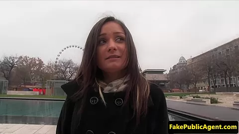 Pulled european teeny pumped in public stairway