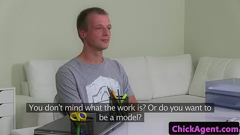 casting agent sucks client and gets a facecreamed