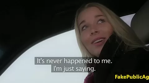Hitchhiking eurobabe screwed on backseat