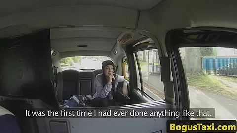 deepthroating tattoo passenger creampied in taxi