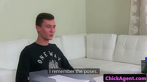 Czech interview agent riding amateurs penis