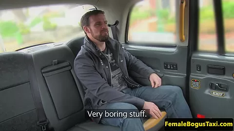 Busty brit cabbie vagina railed on backseat