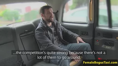 Busty brit cabbie vagina railed on backseat