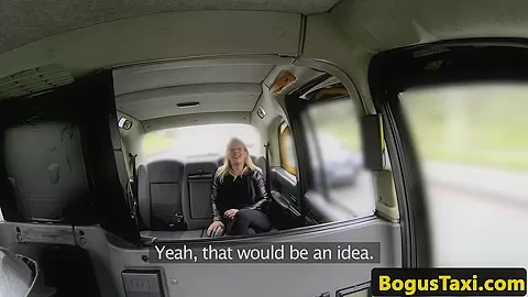 Deepthroating uk amateur facialized in a taxi