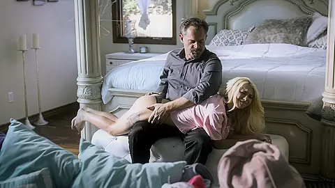 You are not really having a boner from spanking me stepdad?