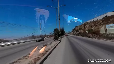 My Girlfriend starts Wanking me in the Car so I Pulled Over to Fuck her Hairy Pussy by SalsaXXX