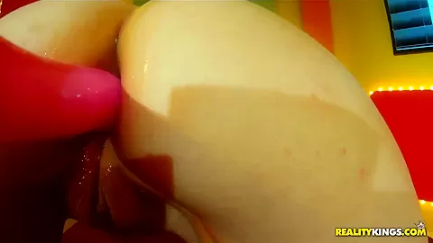 A group of girls test the new sex machine
