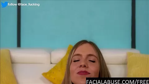 Face fucking and painal for pretty blonde whore