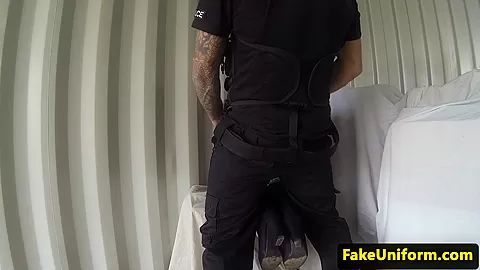 brit beauty pussypounded outdoor by cop