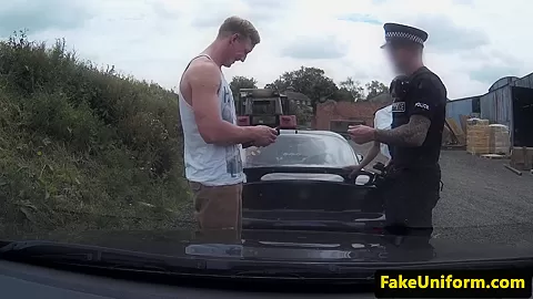 nubian brit cop spitroasted outdoors in mmf