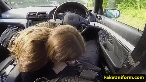 Real british outdoor amateur cockriding cop