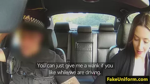 Real british outdoor amateur cockriding cop