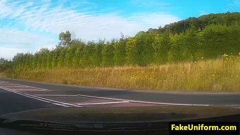 Real british outdoor amateur cockriding cop