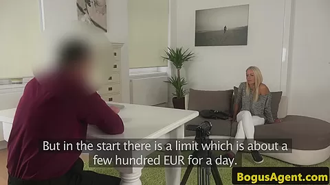 Casting euro doggystyled until a creampie