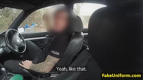 Bigtit brit rimmed and fucked outdoors by cop