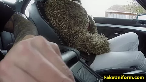 Bigtit brit rimmed and fucked outdoors by cop