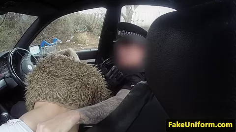 Bigtit brit rimmed and fucked outdoors by cop