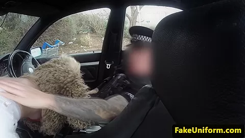 Bigtit brit rimmed and fucked outdoors by cop
