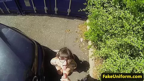Real spex amateur facialized by british cop
