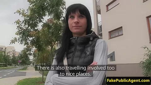 Pickedup euro sucking fake agents dick