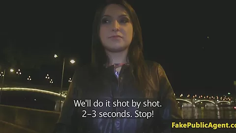 Euro beauty dicksucking and fucking in public