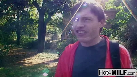 Hot Blonde Milf Has A Threesome At The Park - Hot4MILF