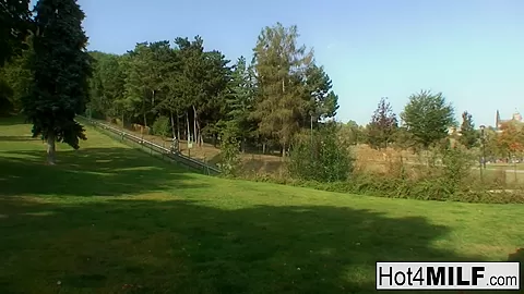 Hot Blonde Milf Has A Threesome At The Park - Hot4MILF