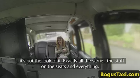 Busty redhead taxi cutie assfucked by driver