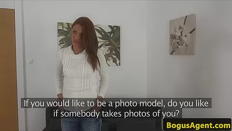 Redhead euro fucked and creampied at casting