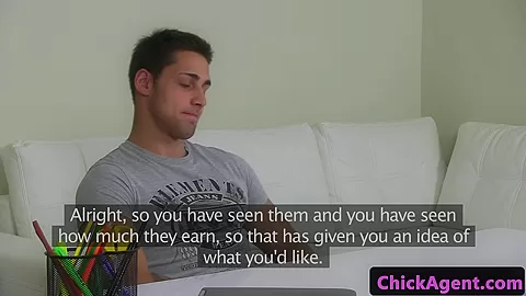 Real european casting sex with a petite agent