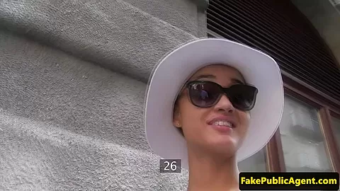Ebony euro doggystyle fucked by sham agent