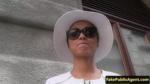 Ebony euro doggystyle fucked by sham agent