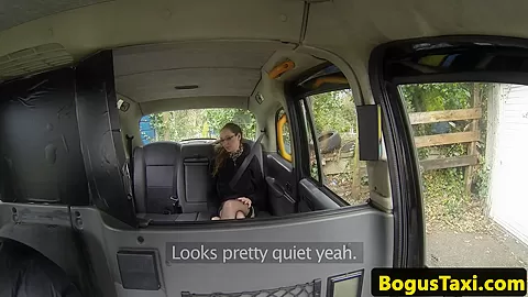 Spruce tattooed yank takes a fake london cab