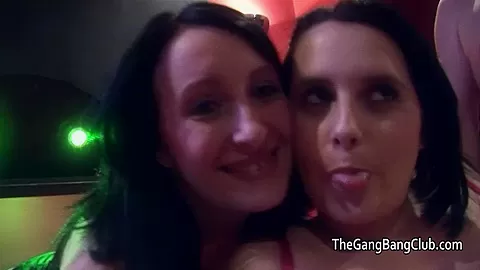 Cunilingus and gangbang for two teens 18+
