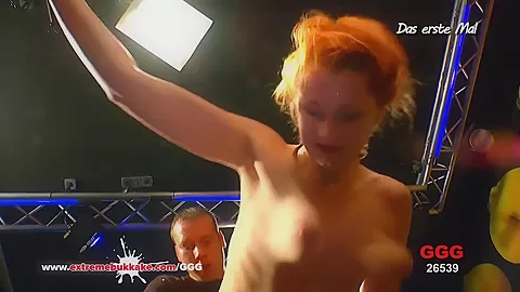 Little Redhead Emma Hardcore Gangbang - Extreme Bukkake