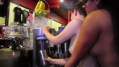 Two Dykes In The Kitchen Playing With Ice Cream - NaughtyGirls